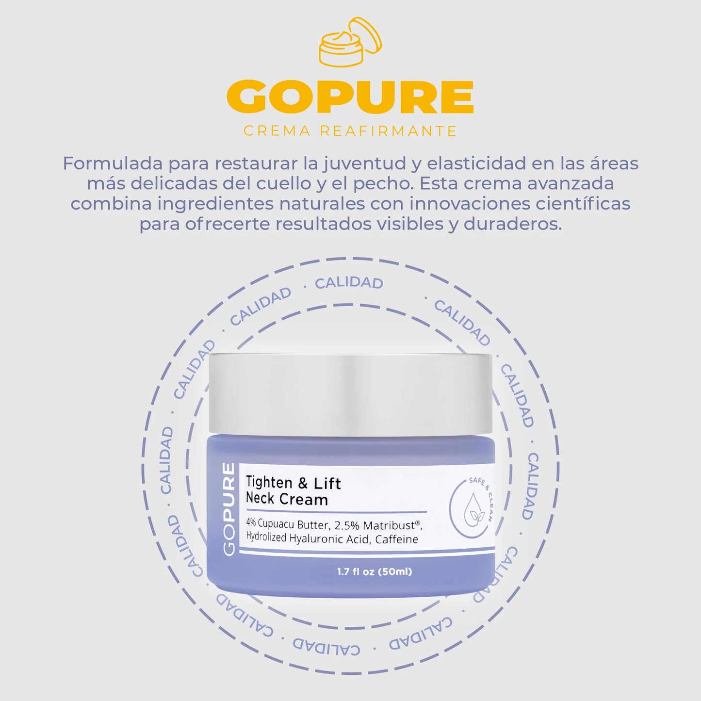 GOPURE™ | Reafirma cuello y brazos sin cirugía.